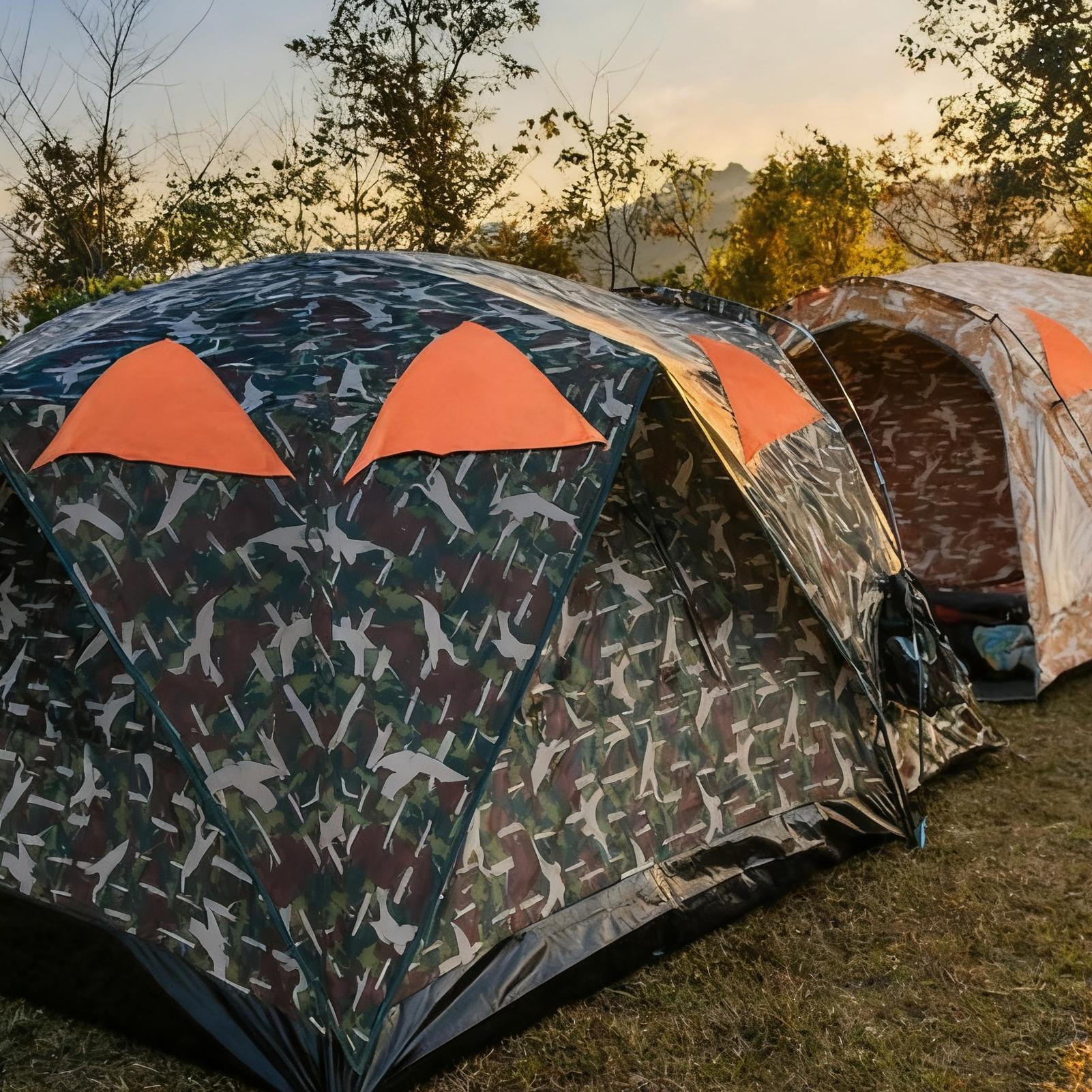 Outdoor Hunting Tent - Blaze Orange Blind Panel Magnetic Hunting