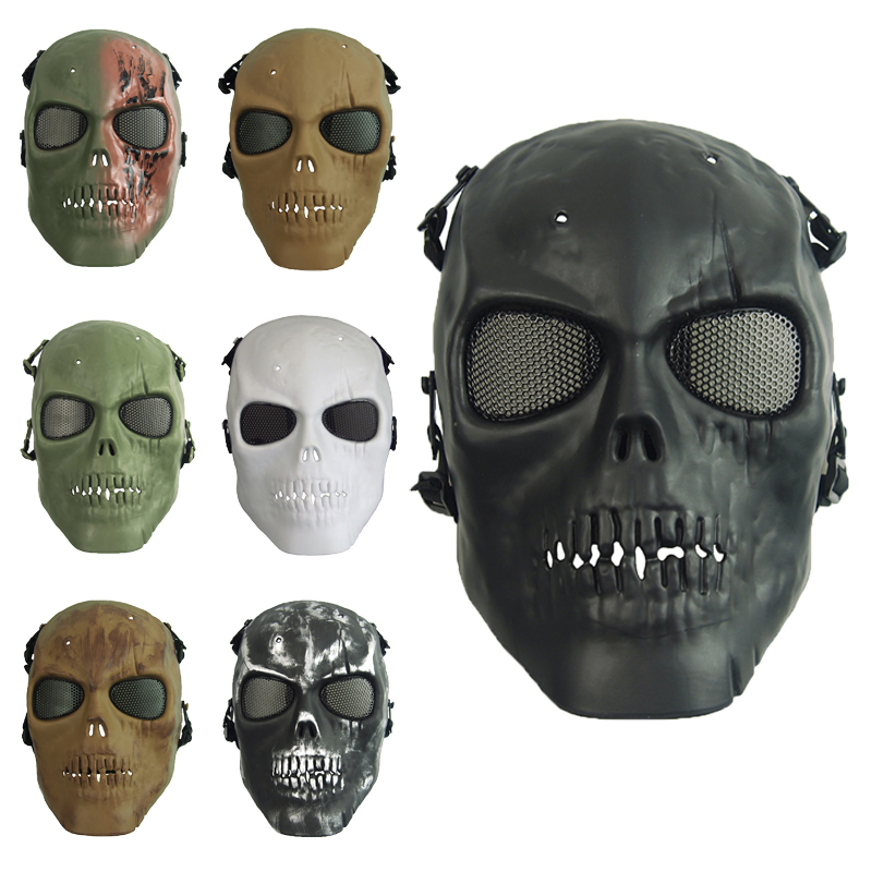 Outdoor Hunting Movies - Airsoft Mask Camouflage Cosplay Terror Skull