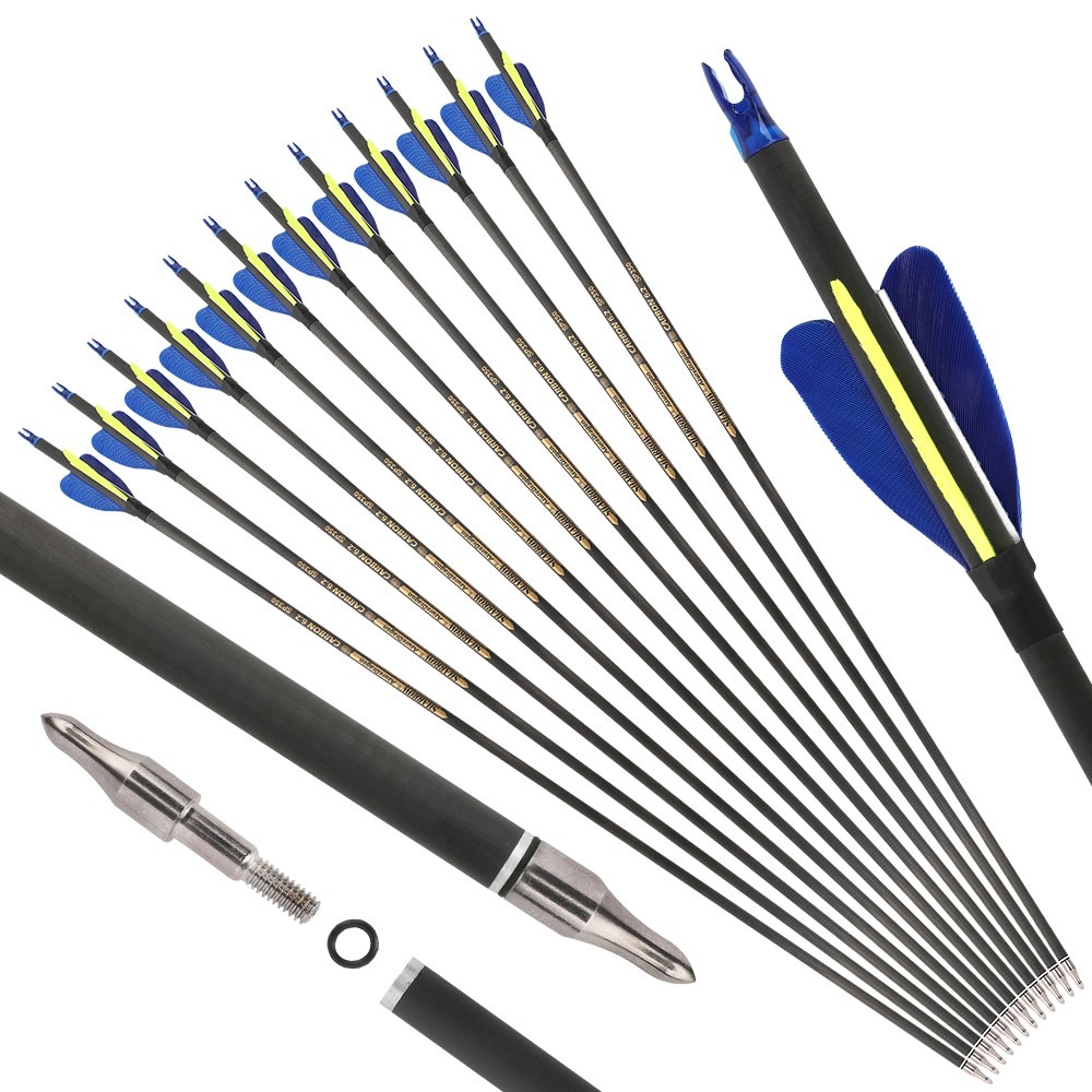 Hunting Bow Compound - Carbon Arrows 32 Inch Spine 500/600