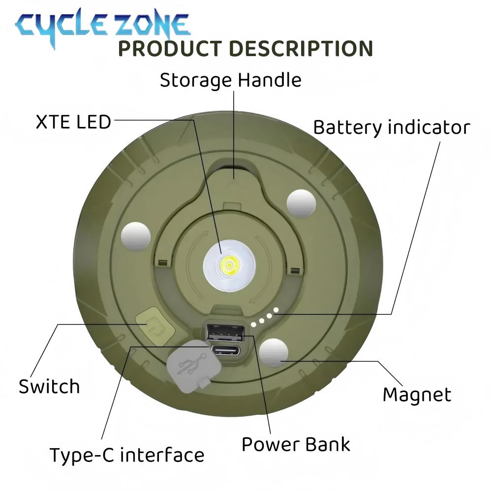 LED Camping Lamp with Reel Str - огляд і ціна Outdoor Hunting Tent