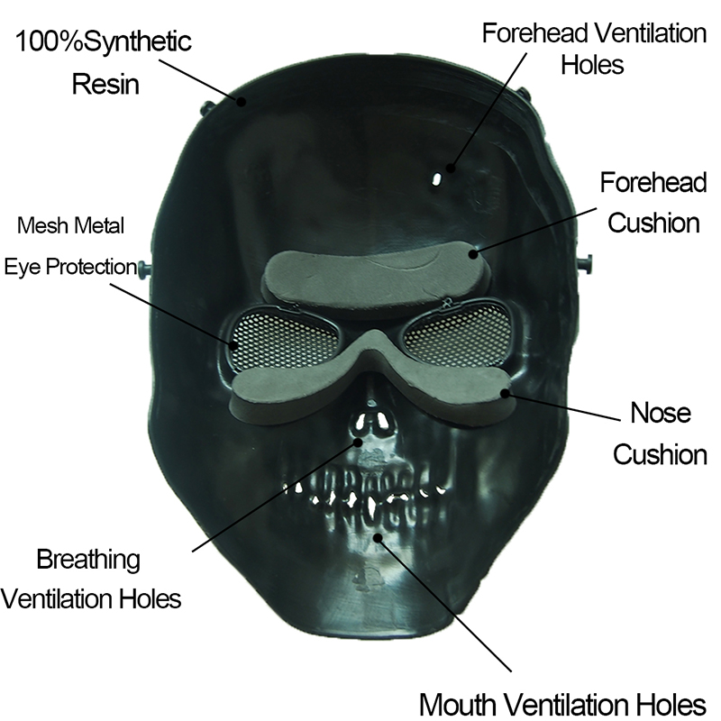Airsoft Mask Camouflage Cospla - огляд і ціна Outdoor Hunting Movies