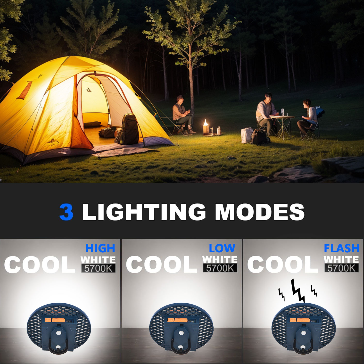 7500mAh Camping Light Recharge - огляд і ціна Outdoor Hunting Tent