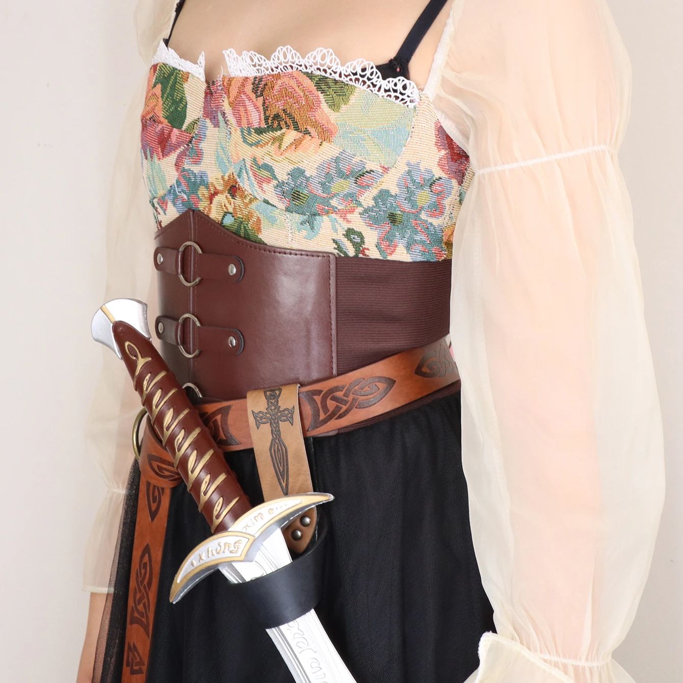 1pc Medieval PU Leather Sword  - огляд і ціна Outdoor Hunting Movies