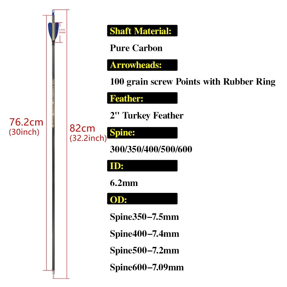 Carbon Arrows 32 Inch Spine 50 - огляд і ціна Hunting Bow Compound
